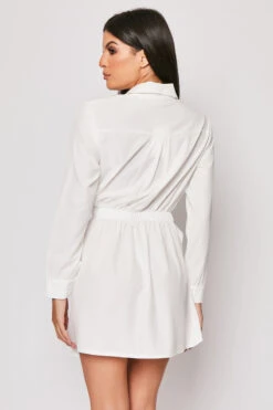 Steffany - White D Ring Asymmetric Shirt Dress -Deals Sarto View Store 08 07 MISSG 20616