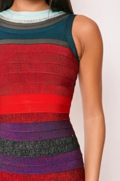 Cuba - High Neck Colour Block Bandage Dress -Deals Sarto View Store 09 12 missg10149