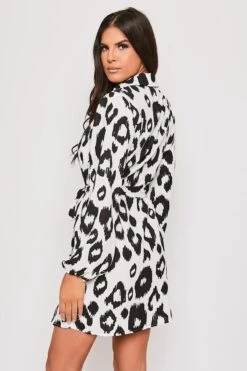 Kiely - White & Black Printed Belted Shirt Dress -Deals Sarto View Store 11 04 missg 13599