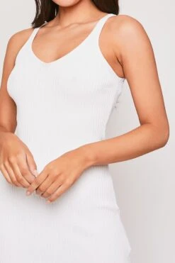 Hattie - White Premium Fine Knit White Midi Dress -Deals Sarto View Store 11 04 missg 2530