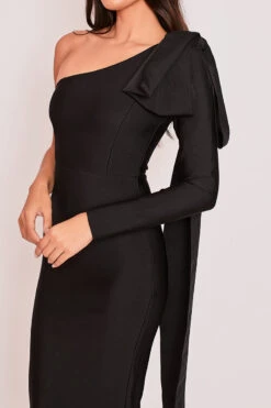 Mariella - Black One Shoulder Bandage Midi Dress -Deals Sarto View Store 15 09 MISSG 45161