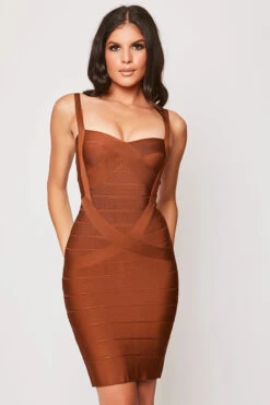 Saffie - Rust Bandage Dress
