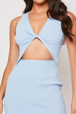 Bailey - Blue Thigh High Split Midaxi Dress -Deals Sarto View Store 18 08 MISSG 40991