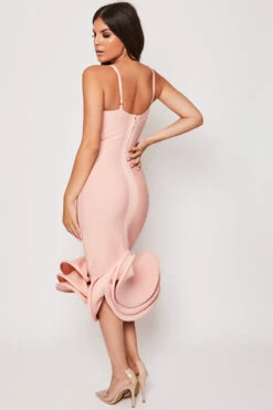 Ivy - Pink Plunge Extreme Fishtail Bandage Dress -Deals Sarto View Store 18 08 MISSG 41168