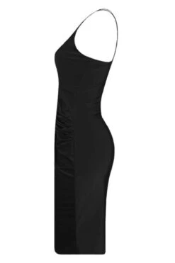 Lilith - Black Cami Gathered Wrap Dress -Deals Sarto View Store 22 2