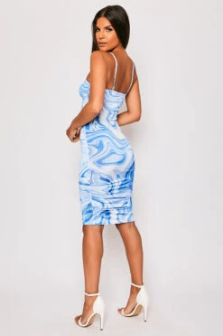 Talisa - Blue Marble Print Bodycon Dress 9 Talisa - Blue Marble Print Bodycon Dress -Deals Sarto View Store 23 05 MISSG 72889