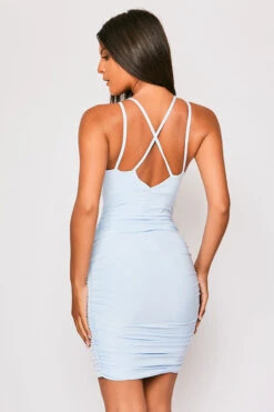 Meghann - Baby Blue Slinky Bodycon Dress -Deals Sarto View Store 23 05 MISSG 72941