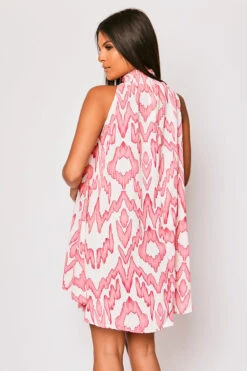 Opal - White & Pink Printed High Neck Mini Dress 11 Opal - White & Pink Printed High Neck Mini Dress -Deals Sarto View Store 23 05 MISSG 73346