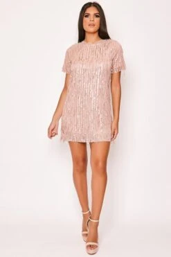 Tallia - Rose Sequin Shift Dress