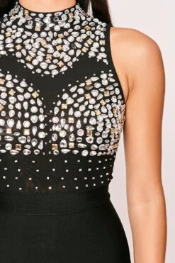 Manhattan - Black Jewel Embellished Bandage Dress -Deals Sarto View Store 23 07 missg 5575