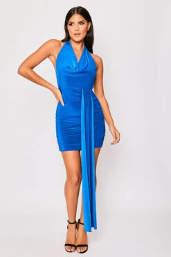 Petra - Royal Blue Cowl Neck Backless Bodycon Mini Dress 10 Petra - Royal Blue Cowl Neck Backless Bodycon Mini Dress -Deals Sarto View Store 23 09 MISSG 5375