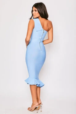 Pepto - Baby Blue One Shoulder Fishtail Bandage Dress -Deals Sarto View Store 23 09 MISSG 5867