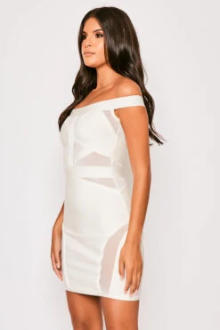 Montreal - White Bandage & Mesh Off The Shoulder Dress 7 Montreal - White Bandage & Mesh Off The Shoulder Dress -Deals Sarto View Store 25 07 MISSG 0576