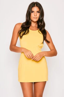 Tyla - Yellow Jersey Low Back Mini Dress -Deals Sarto View Store 25 07 MISSG 0670