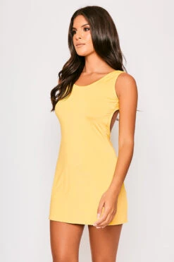 Tyla - Yellow Jersey Low Back Mini Dress -Deals Sarto View Store 25 07 MISSG 0679