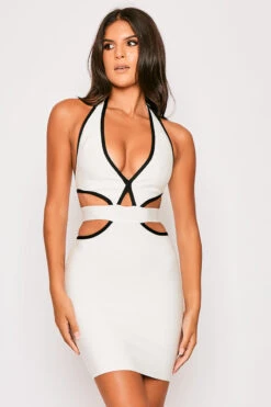 Alpine - White Halterneck Bandage Dress