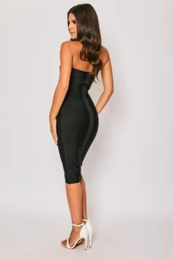 Shelby - Black & White Strapless Bandage Midi Dress -Deals Sarto View Store 27 06 MISSG 80296