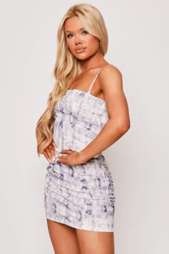 Lulu - Lilac Ruched Mesh Mini Bodycon Dress -Deals Sarto View Store 28 05 MISSG 14770