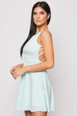 Hanalise - Mint Green Detailed Back Skater Dress -Deals Sarto View Store 28 05 missg 4073