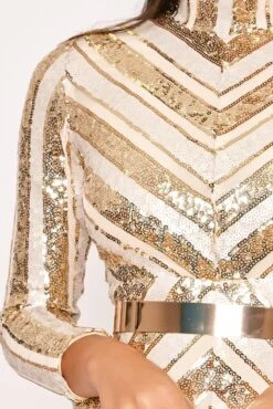 Golda - Long Sleeve Belted Bodycon Dress -Deals Sarto View Store 28 09 missg 6401