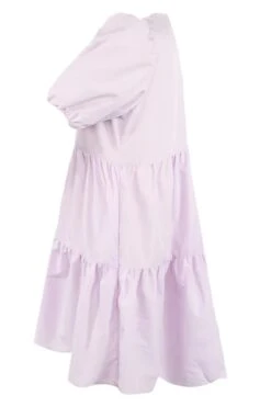 Mari - Lilac Tiered Short Sleeve Smock Dress -Deals Sarto View Store 2 13