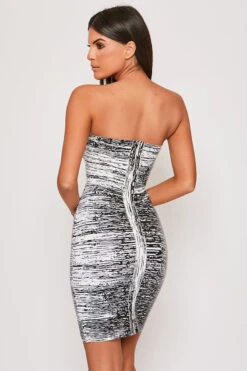 Rome - Black & White PU Strapless Bandage Dress 9 Rome - Black & White PU Strapless Bandage Dress -Deals Sarto View Store 31 01 MISSG 62936