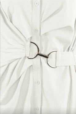 Steffany - White D Ring Asymmetric Shirt Dress -Deals Sarto View Store 3 c9af22b7 c1b3 4bd5 bccb e1a59d29c862
