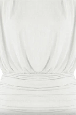 Renira - White Ruched Slinky Sleeveless Mini Dress 17 Renira - White Ruched Slinky Sleeveless Mini Dress -Deals Sarto View Store 5 20.1620667808