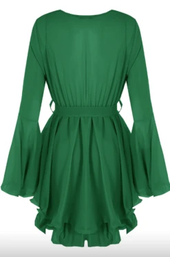 Hanella - Green Chiffon Belted Skater Dress -Deals Sarto View Store ScreenShot2022 04 02at12.44.53