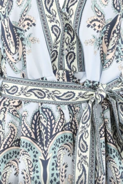 Marquis - Blue Paisley Belted Flare Mini Dress -Deals Sarto View Store ScreenShot2022 08 04at11.54.02