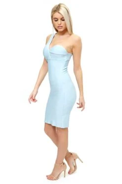 Freya - Baby Blue One Shoulder Bandage Dress -Deals Sarto View Store missg.jan .20173211