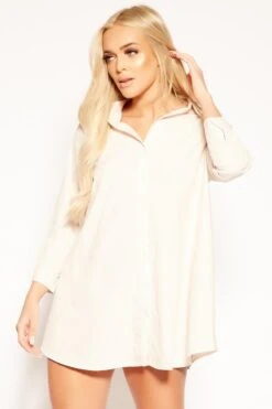 Clia - Nude Oversized Shirt Dress -Deals Sarto View Store missg.jan .201946338