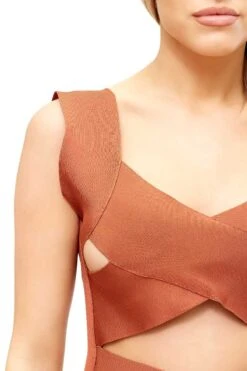 Liliana - Rust Cross Over Bust Bandage Dress -Deals Sarto View Store missg.jun .20179474