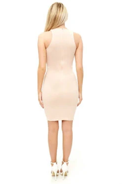 Ciara - Nude Lace Up Front Mini Dress -Deals Sarto View Store missg.jun .20179919