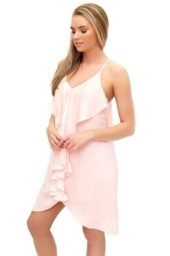 Francessia - Pink Frill Shift Dress -Deals Sarto View Store missg.may .20177834