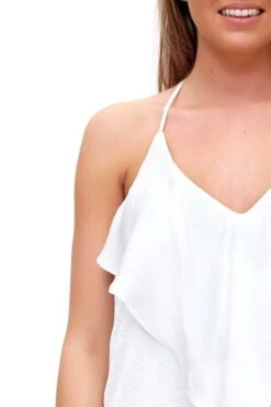 Francessia - White Frill Shift Dress -Deals Sarto View Store missg.may .20177883