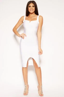 Quinn - White Bandage Midi Dress -Deals Sarto View Store missg.may .201829251