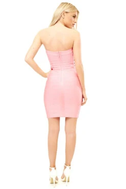 Peru - Pink Strapless Bandage Dress -Deals Sarto View Store missg.nov2 .201716398