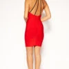 Venice - Red Backless Cut Out Bandage Dress
