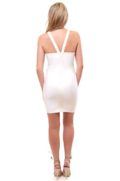 Dijon - Ivory Lattice Cut Out Bandage Dress -Deals Sarto View Store unspecified 4 2.1566223331