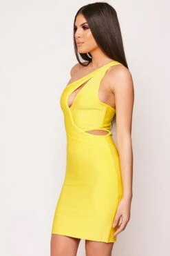 Sydney - Yellow One Shoulder Cut Out Bandage Dress -Deals Sarto View Store wjrs1233